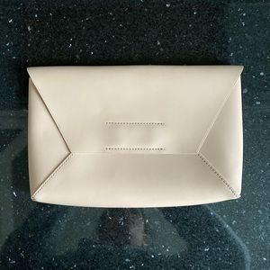 J. Crew Leather Envelope Clutch Light Pink